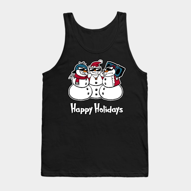 Happy holidays Shirt Funny Christmas Snowmies Tshirt Boy Girl Holiday Gift Funny Christmas Party Tee Tank Top by NickDezArts